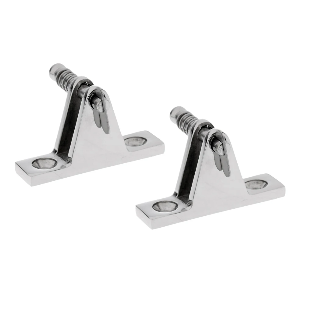 2 Piece Boat Canopy / Cover Quick Release Pin Deck Mount Bimini Top Fittings