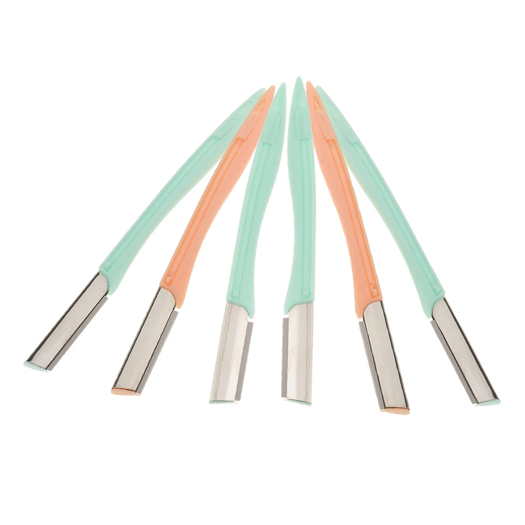 6 Pieces Safety Eyebrow Razors Trimmer Shaver Shaper Blade Facial Hair Removal Makeup Tool Kit Set for Women and Ladies 6 Pieces Safety Eyebrow Razors Trimmer Shaver Shaper Blade Facial Hair Removal Makeup Tool Kit Set for Women and Ladies