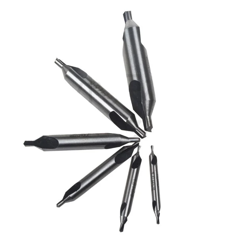 Center drill, small lathe, special for machine tools, 6-piece set, 1mm\1.5mm\2mm\2.5mm\3mm\4mm