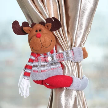 

Christmas Santa Claus Windows Curtain Decorations Merry Christmas Decor for Home 2020 Ornaments Navidad Xmas New Year Decor 2021