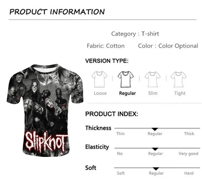 Slipknot футболка в стиле «хип-хоп», футболка в уличном стиле ужасов Триллер в готическом стиле, футболки в стиле «панк» из металла группа Slipknot печати Модная футболка