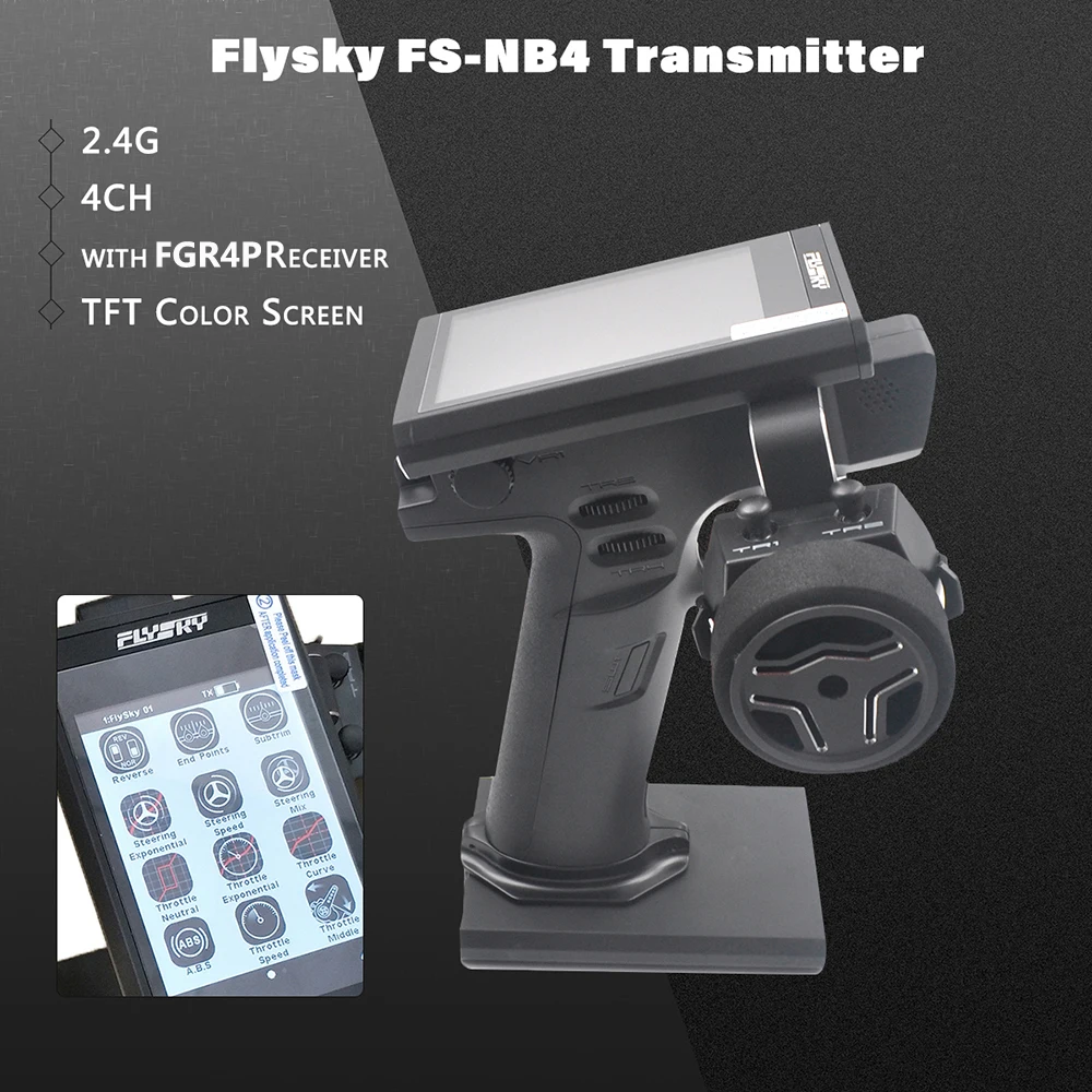 Flysky FS-NB4 RC автомобиль лодка 2 4G 4CH благородный радиопередатчик w/ FGR4P приемник HVGA 3 5