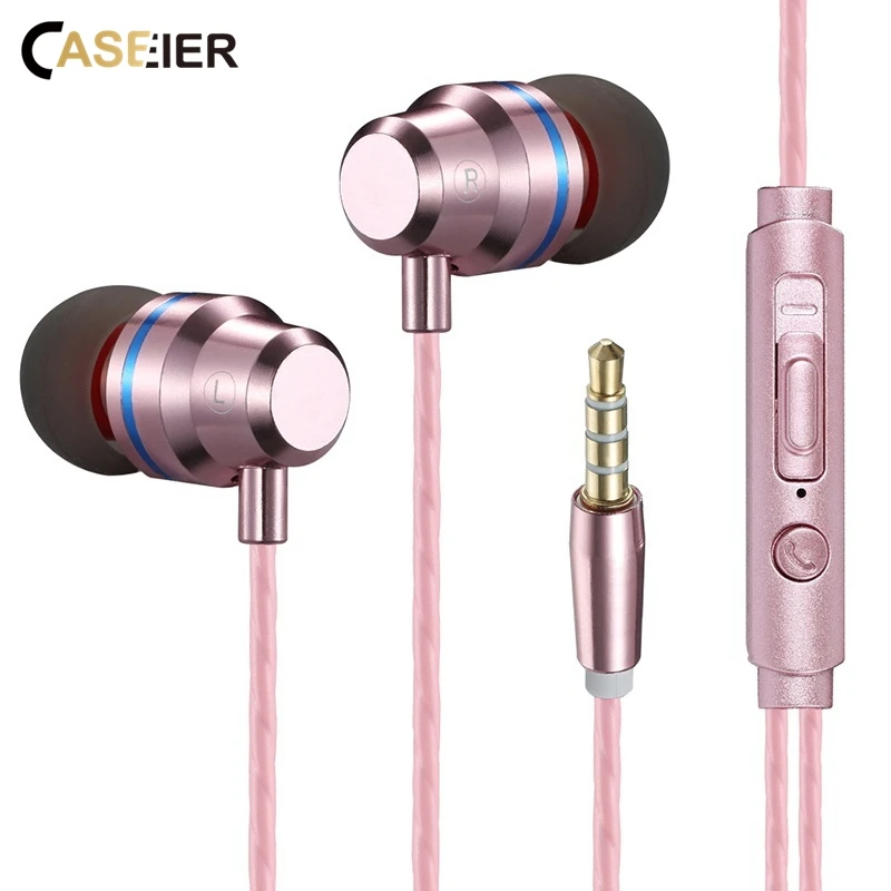 CASEIER Wire Earphone Stereo Earbuds Bass Music Sport Mic Headset For iPhone 7 11 X 6 Xiaomi Huawei Samsung | Электроника