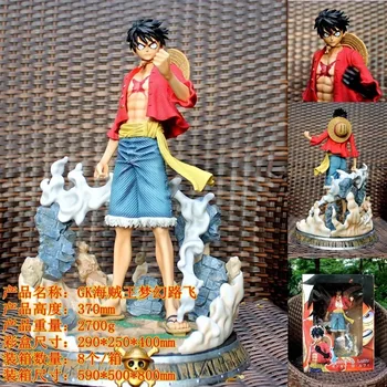 

37cm Anime One Piece Luffy Figures Monkey D Luffy Armed color GK Statue PVC Action Figure Big size Collection Model Toy gift
