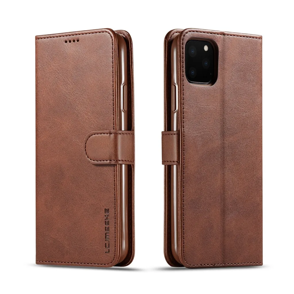 Wallet Case Leather Magnet Flip Cover Case With Card Slot Stand Leather phone Case For iPhone 11 Pro Anti-scratch Phone Case