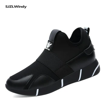 

Summer running shoes women's new black casual flat shoes XL round head deep mouth breathable sneakers boots women 36-41