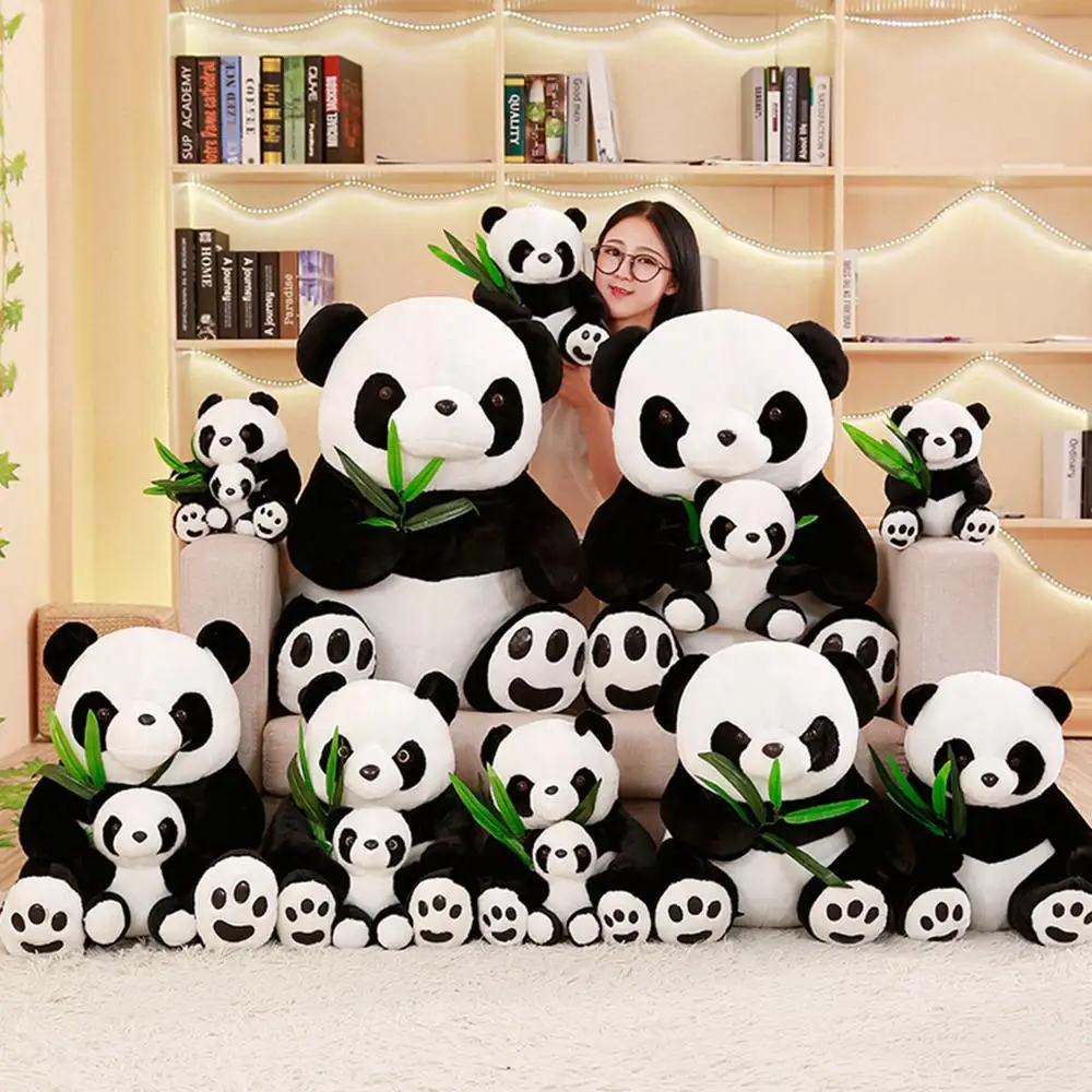 

New Plush Panda Toys Cute Stuffed Animal Doll Mother And Son Toy Gift for Children Friends Girls Home Decor Christmas Gift WJ644