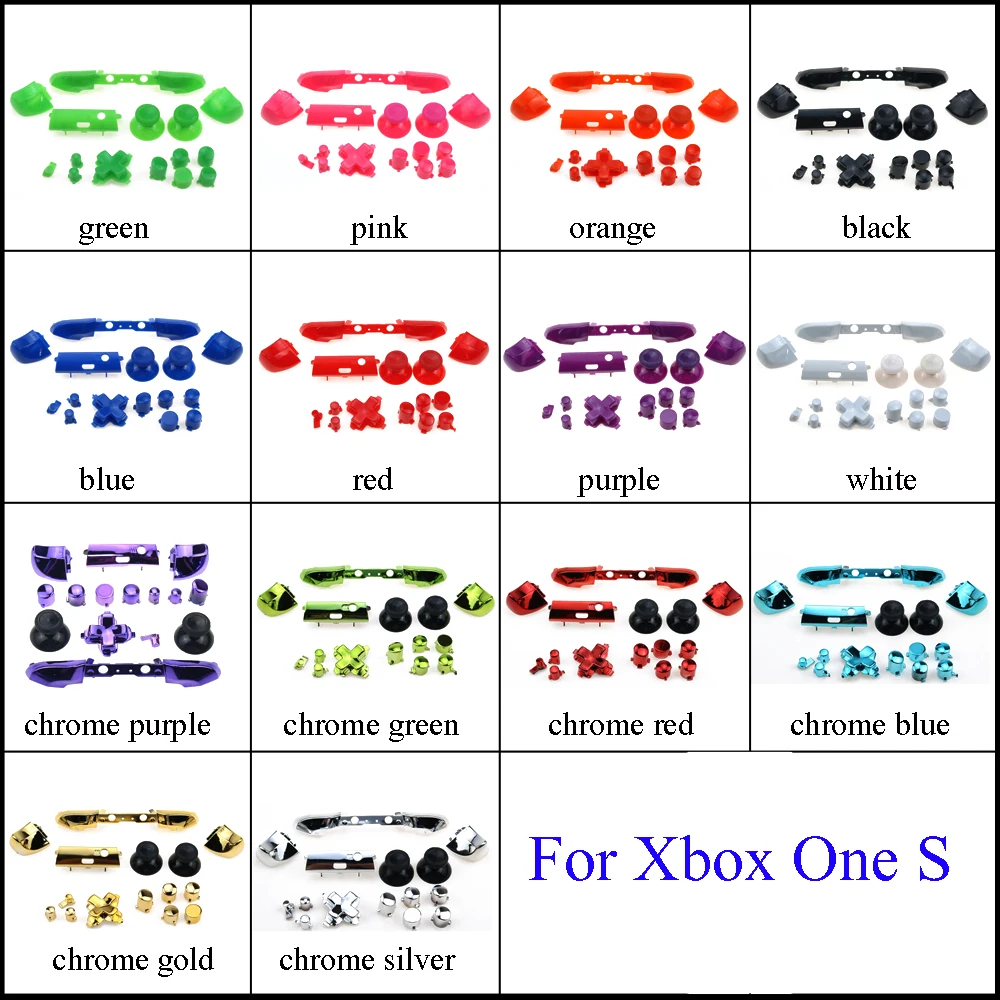 Yuxi Solido Rb Lb Paraurti Rt Lt Trigger Bottoni Mod Kit Per Microsoft Xbox One S Sottile Analog Controller Stick Dpad