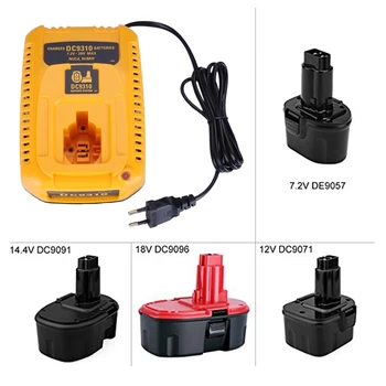 

EU Plug For Dewalt Battery Charger DC9310 7.2V-18V Nicad & Nimh Battery DW9057 DC9071 DC9091 DC9096 Batteia Charger