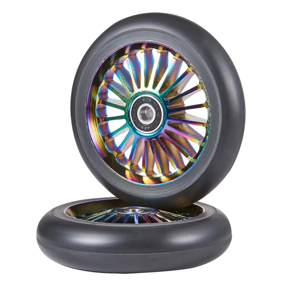 

Good Quality Completed 2pcs Neo 110mm Pro Stunt Scooter Replacement Wheels with ABEC-11 Bearing 2pcs
