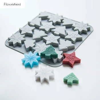 

16-hole Christmas Decoration Silicone Mold Resin Mold Food Grade DIY Fondant Cake Mold Handmade Soap Mold Chocolate Mold