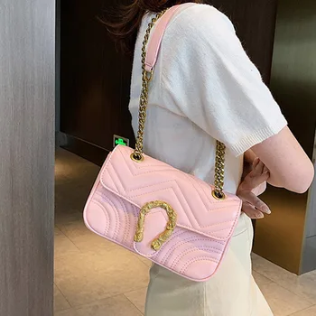 

Brand Bags For Women 2020 Fashion Chain PU Leather Shoulder Bag Crossbody Bags Luxury Handbags High Quality Female Messenger Bag