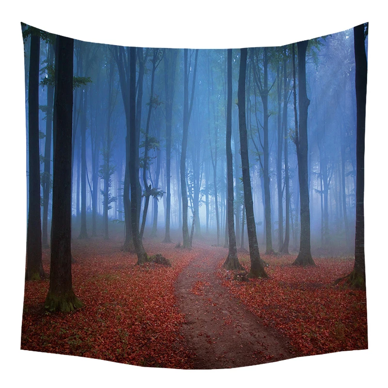 

European Style Forest Tapestry Hanging Cloth Bedroom Living Room Home Decor Beautiful Natural Forest Printed Large Wall