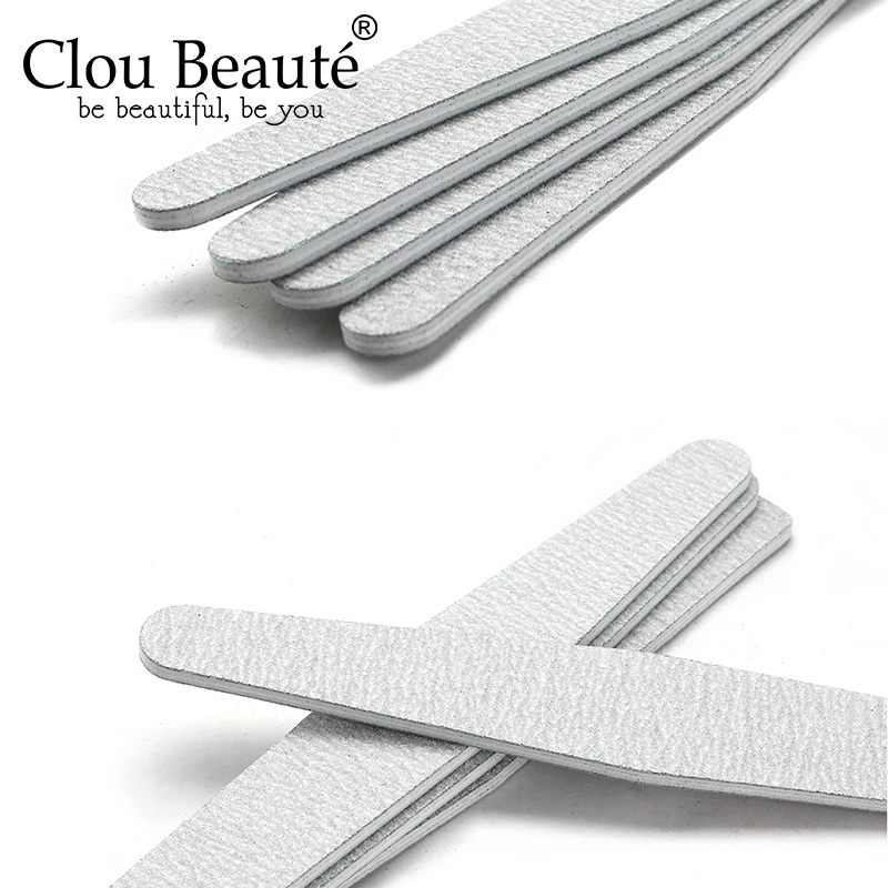 Clou Beaute 1 шт. 100/180 lrnormal Bars серые пилки для ногтей косметический инструмент педикюра