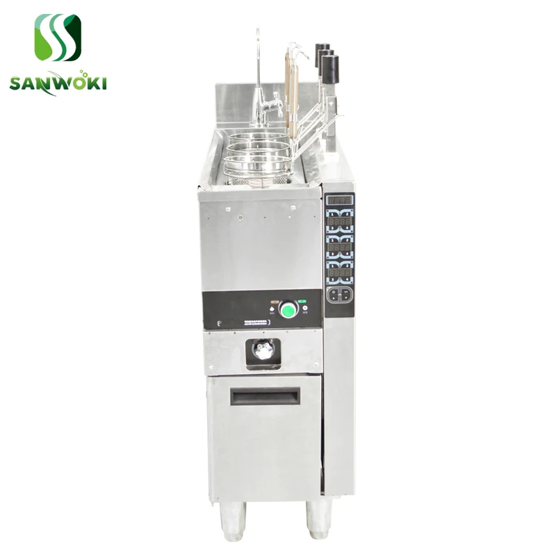 

Commercial Pasta Cooker 30L Electric Standing Auto Lift-up Noodle Cooker with 3 Baskets Automatic lifting cooking noodle machine