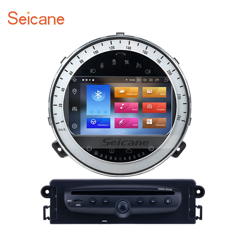 US $319.04 Seicane 4GB Android 100 Car GPS Navigation DVD Player For 20062013 BMW Mini Cooper Support Radio 1080P Video SD Rear Camera