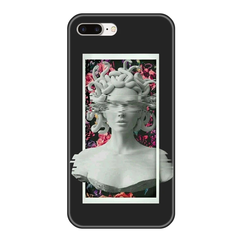 Мягкий силиконовый чехол из ТПУ для телефона Apple iPhone 6 S 6 S 7 8 X XR XS Max Medusa Art David Back чехол для iPhone 8 7 6 S 6 S Plus