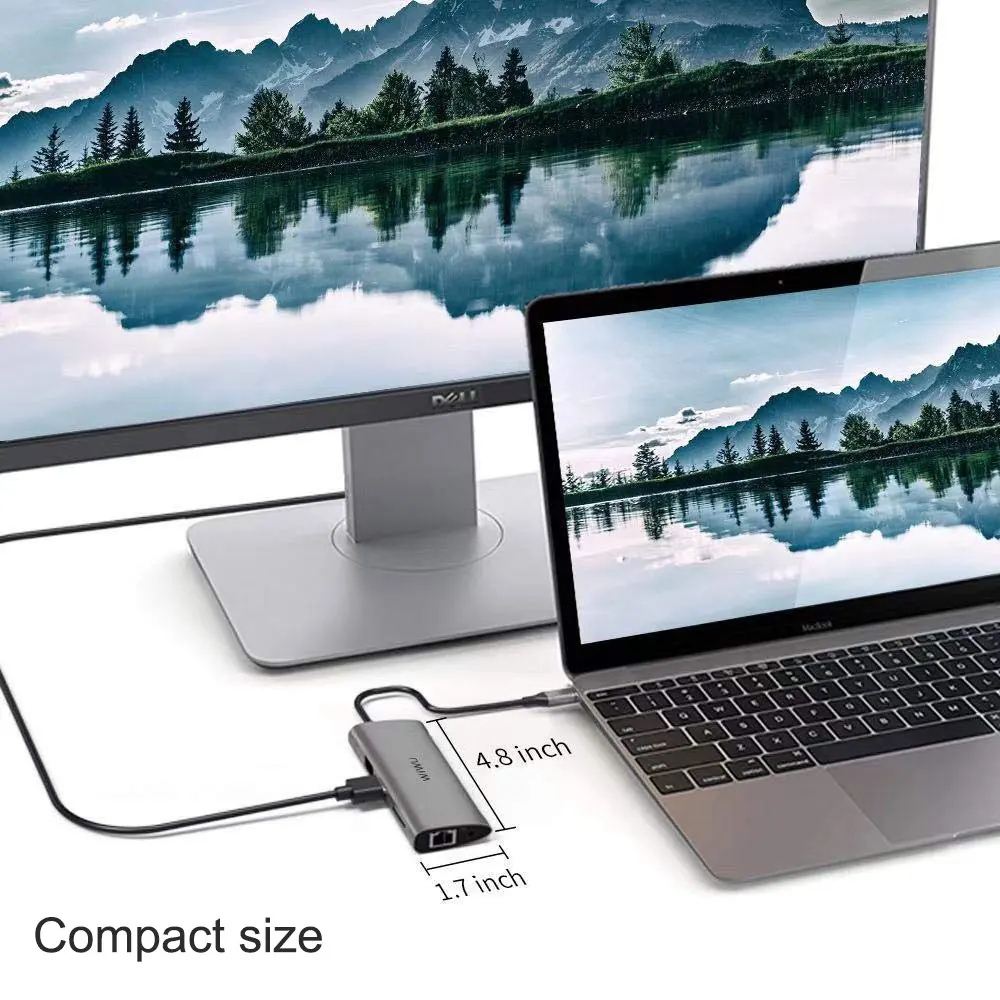 WIWU 11 в 1 мультиконцентратор USB 3 0 для MacBook Pro адаптер док станция зарядка Type c