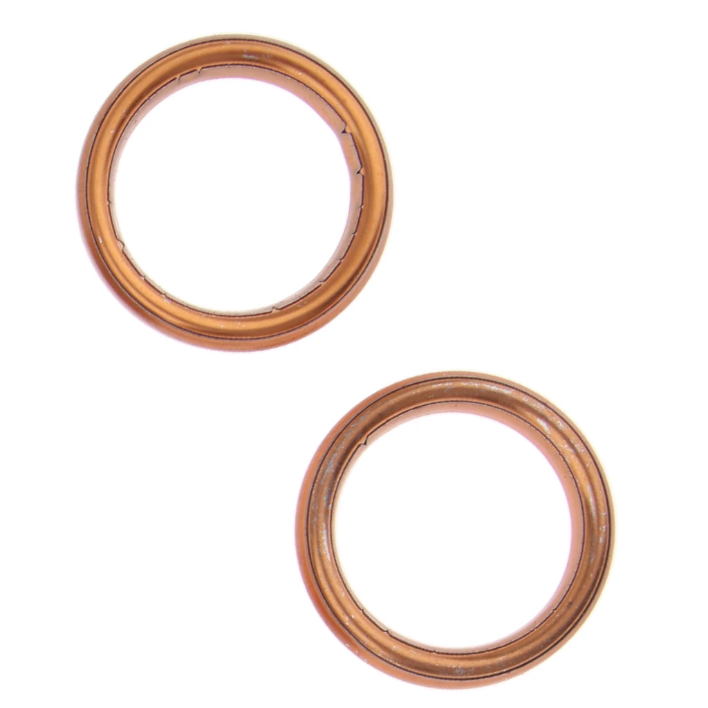 10x Brass Motorcycle Exhaust Pipe Gaskets For Jialing 70 GY6125 Scooter ATV