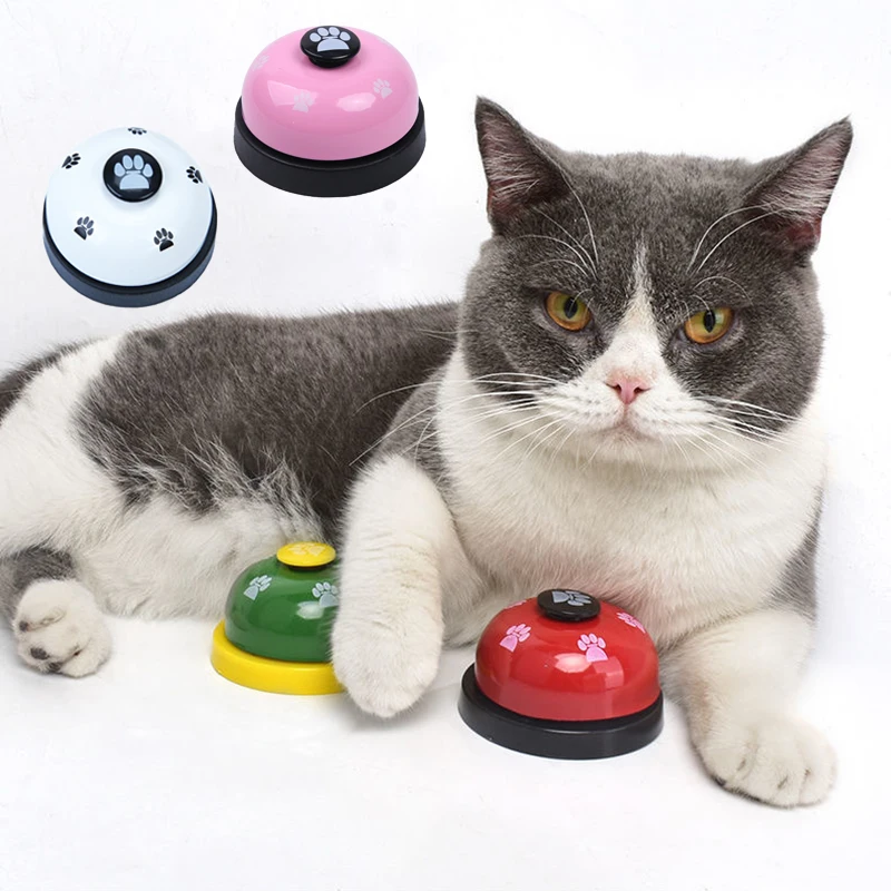 Training Cat Feeder Bell Responder Interactive Pet Accessories for Cats Gotas Katten Sphynx Toys Puppy Dog Toy mascotas Products