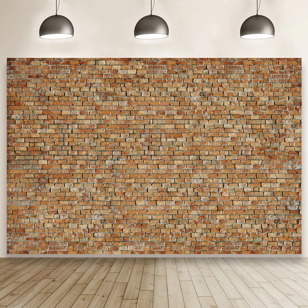 Brown Brick Wall Vinile Fotografia Sfondo Prop Amico Video Famiglia Ritratto Photocall Sfondo Interior Decor Photo Studio
