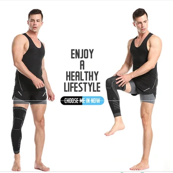 

1PCS Sports Silicone Anti Skid Long Knee Support Brace Breathable In Summer Pad Protector Sports Basketball Leg Knee Pad