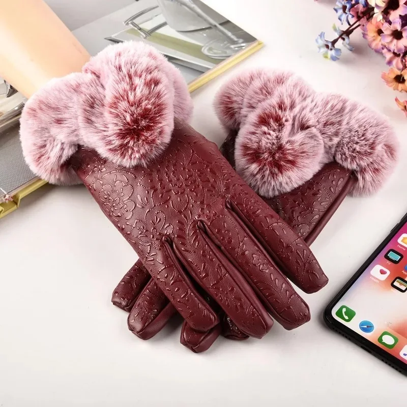 Новые бархатные теплые перчатки с сенсорным экраном модные ветрозащитные