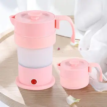 

Foldable Kettle Travel Silicone Electric Kettle Cooker Portable Water Heater with Universal Plug for Coffee Tea