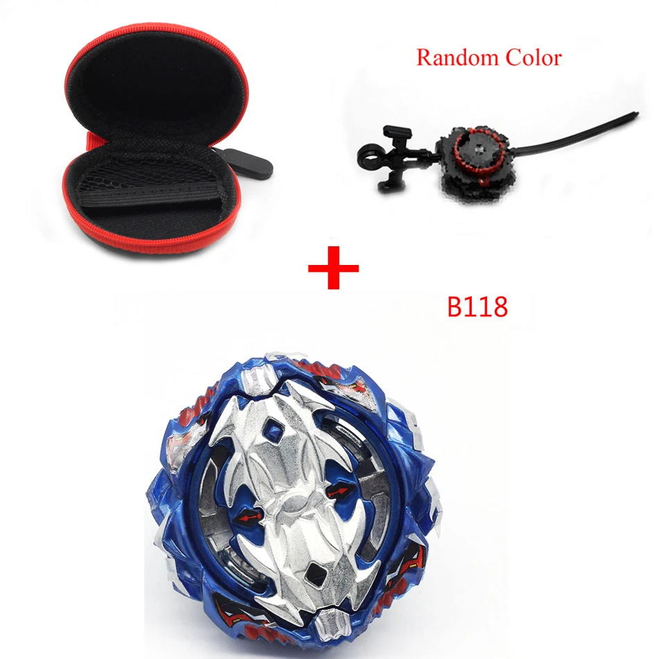 Топ Beyblade Burst B145 B144 с средство для запуска Beyblade сумка для гироскопа Bey Fusion Bayblade спиннинг Топ подарок на день рождения игрушка - Цвет: b118With Launcher