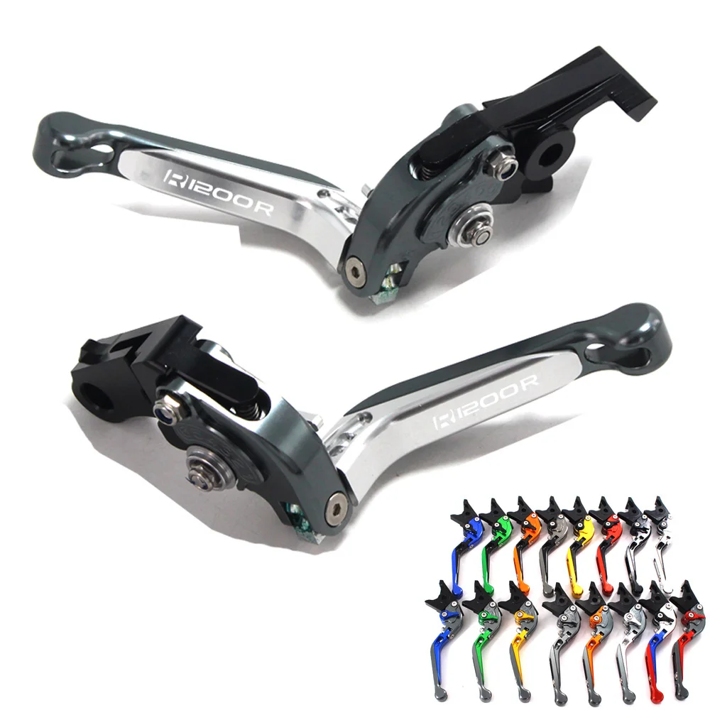 Laser Logo(S1000R) Blue+Titanium CNC Folding Extendable Motorcycle Brake Clutch Levers For BMW S1000R (w and w/o CC) 2015-2018 | Автомобили