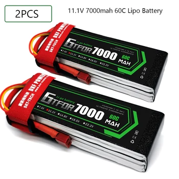 

GTFDR 2PCS 3S Lipo Battery 11.1V 5200mAh 6000mAh 6500mAh 7000mAh 50C/100C 60C/120C 80C/160C for RC Car Drone Boat Helicopter