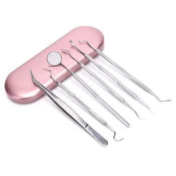 

7pcs/set Silver Dental Tools Tooth Stone Remover Pick Scaler Mirror Stainless Steel Teeth Clean Probe for Dentist
