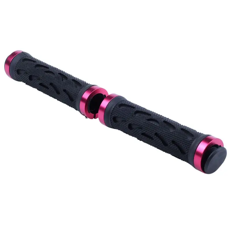 ABUO-2Pcs с двойным замком для велосипедного велосипеда, рукоятки для горного велосипеда, красные