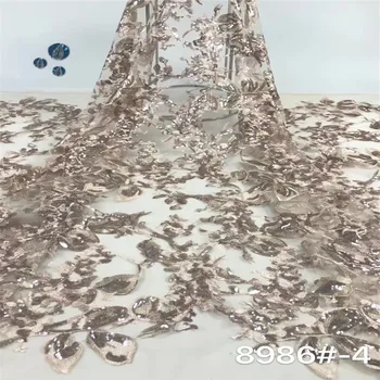 

Nigerian African Lace Fabric French Net Lace Wedding Fabric Lace Fabrics Embroidered With Sequins