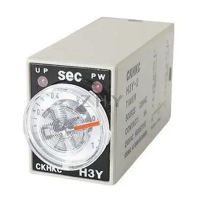 

H3Y-2 AC 220V DPDT 0-1 Seconds 1S 8 Pins Power on Time Delay Relay