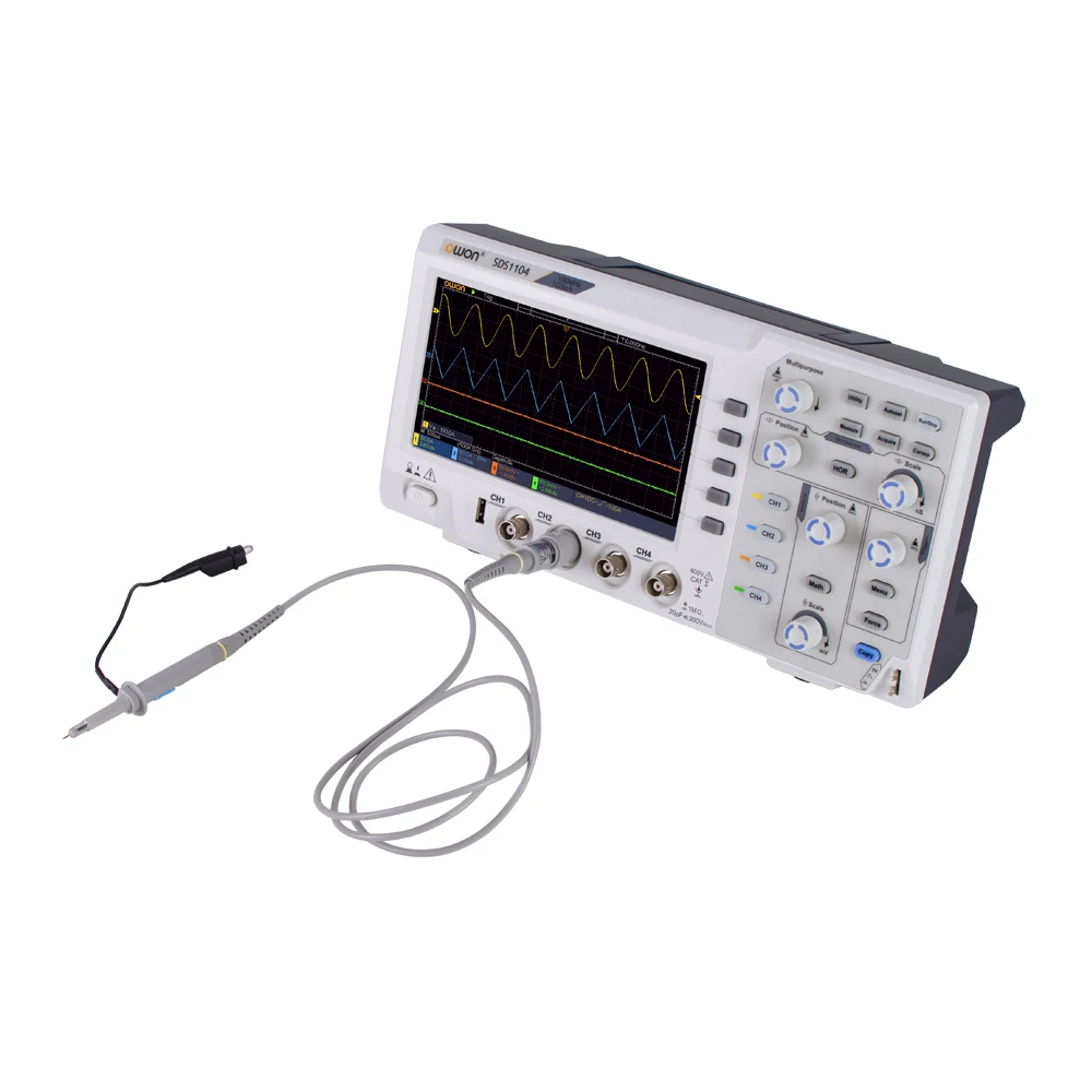 Fesjoy SDS1104 4-CH Digital Storage Oscilloscope with 7-inch LCD Display Handheld Portable Oscillometer 100MHz 1GS/s Fesjoy SDS1104 4-CH Digital Storage Oscilloscope with 7-inch LCD Display Handheld Portable Oscillometer 100MHz 1GS/s