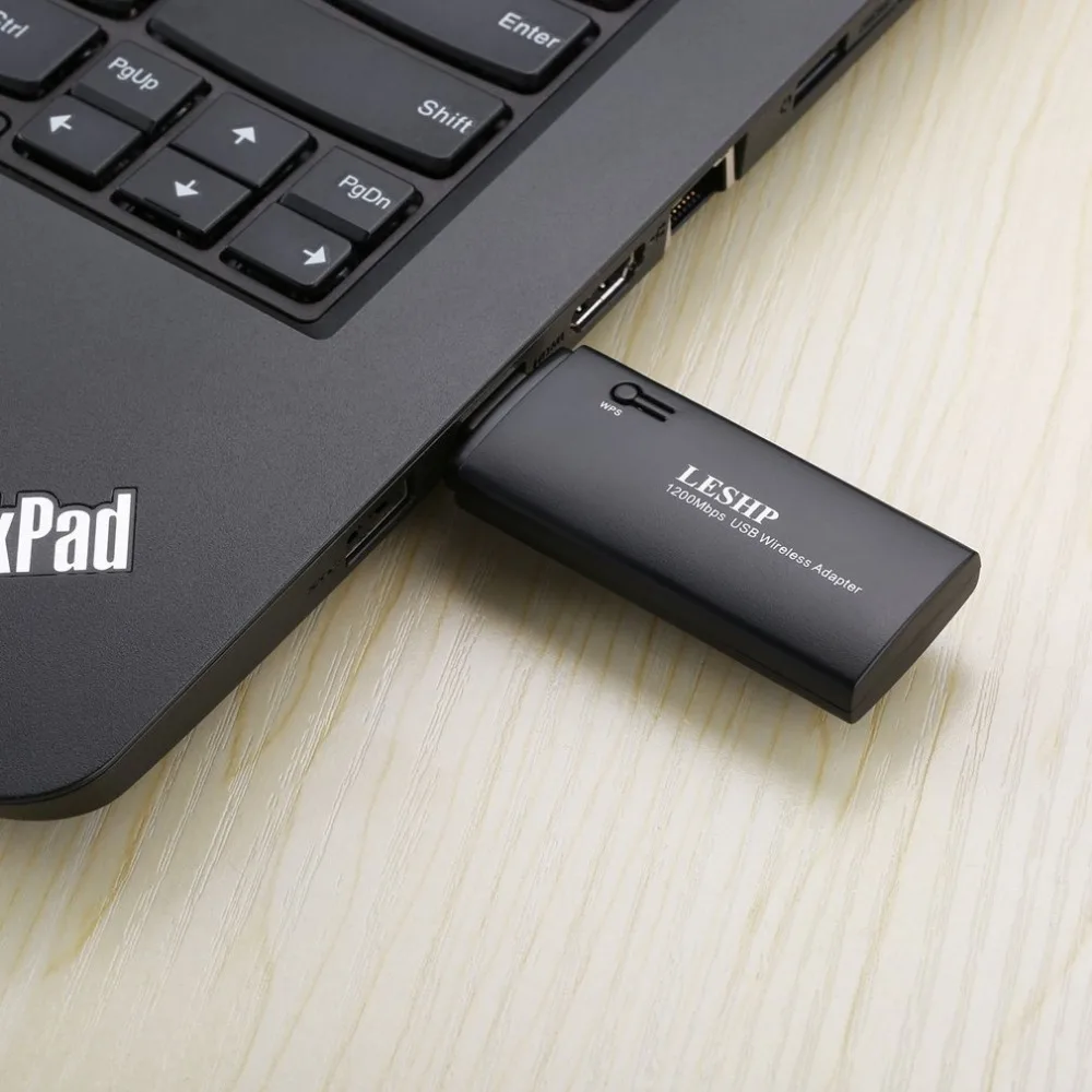 1200 Мбит/с USB беспроводная сетевая карта адаптер Универсальный черный WiFi модем маршрутизатор для ноутбука