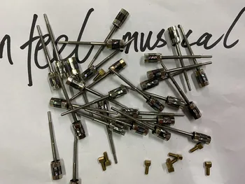 

Free shipping Long shell 10pcs Violin Bow Screw and Eye, Nickel/Silver Mount 4/4 violin parts 61mm Long