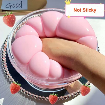 

Boxi 150ml/350ml/500ml Fluffy Floam Slime Toys Cute Anti-Stress Not Sticky Pink Clear Crunchy Slime Birthday Gift For Kids Adult