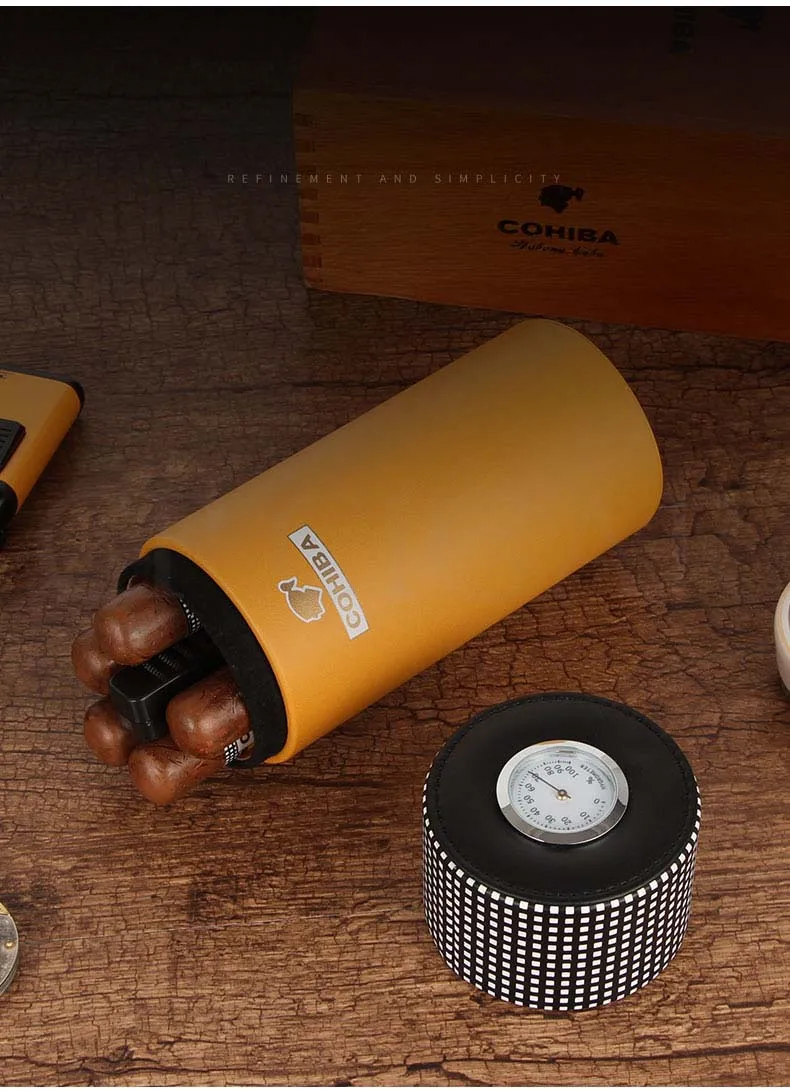 Cohiba charuto tubo de viagem humidor caixa