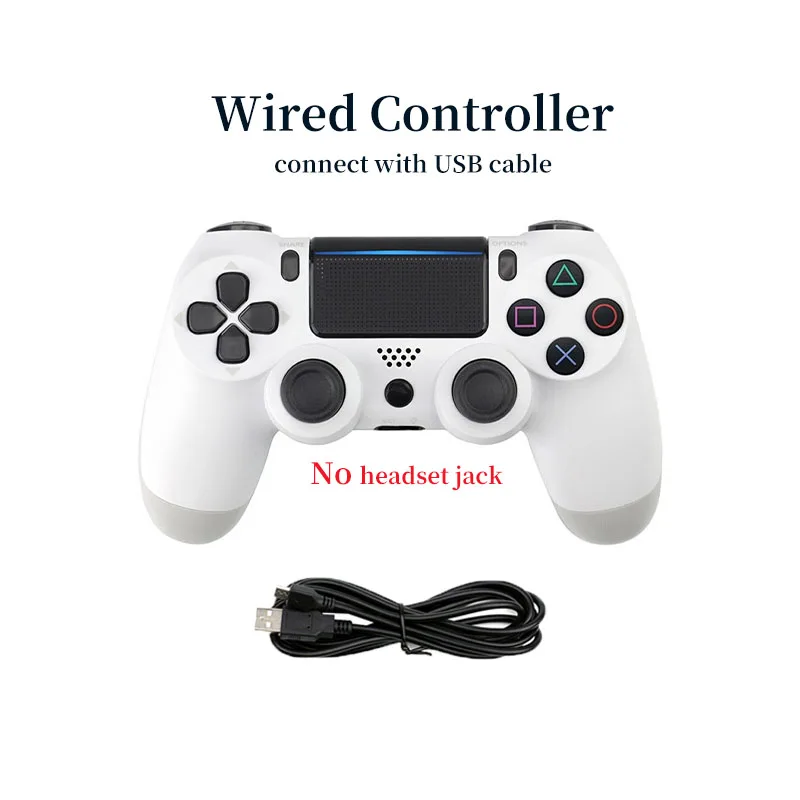 USB проводной контроллер для PS4 Геймпад для Play Station 4 контроллер для Dualshock 4 геймпад для PS4 консоли с двойной вибрацией - Цвет: WHITE TYPE 2