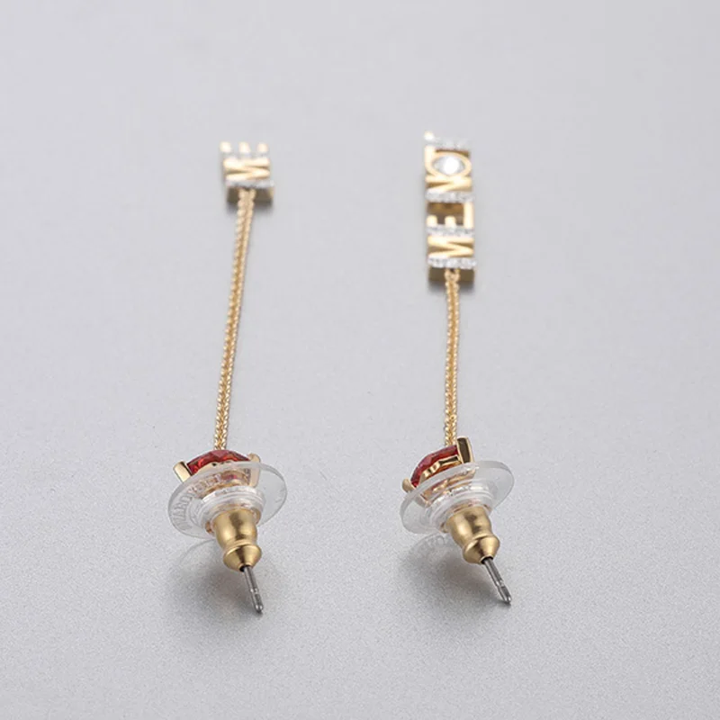 PANDOO Fashion Charm Sterling Silver Original 1:1 Copy, Romantic Letters Long Paragraph Wild Earrings Women Luxury Jewelry Gifts