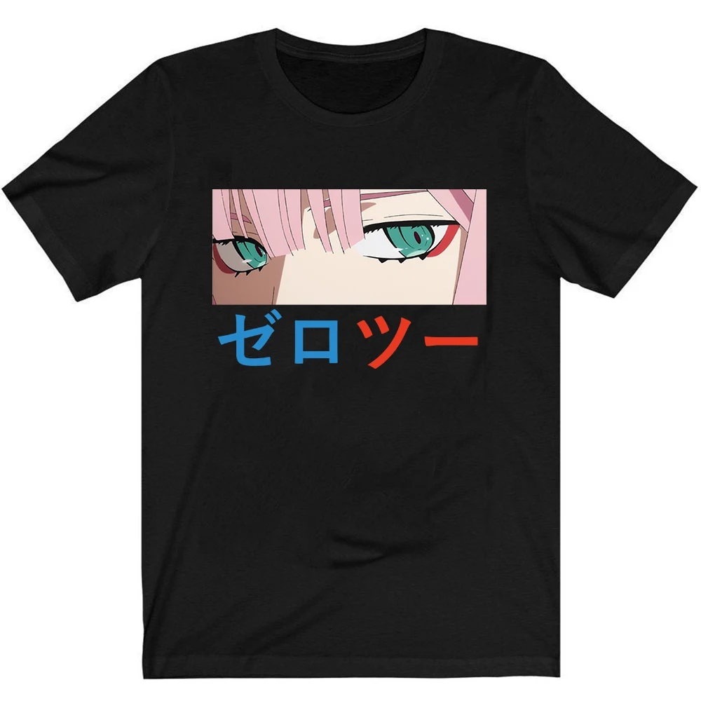 Футболка Гая в Фране мужская хлопковая топ с аниме Zero Two 02 уличная одежда стиле