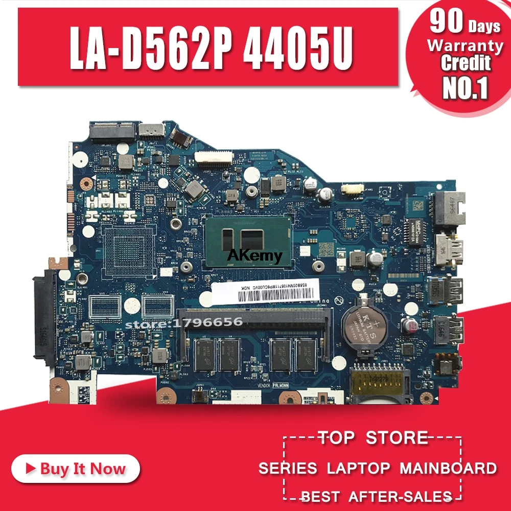

LA-D562P Laotop motherboard para Lenovo Ideapad 110-15ISK mainboard original 4G-RAM 4405U Pentium CPU