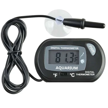 

4-Pack LCD Digital Aquarium Thermometer Fish Tank Water Terrarium Temperature with Suction Cup for Turtle