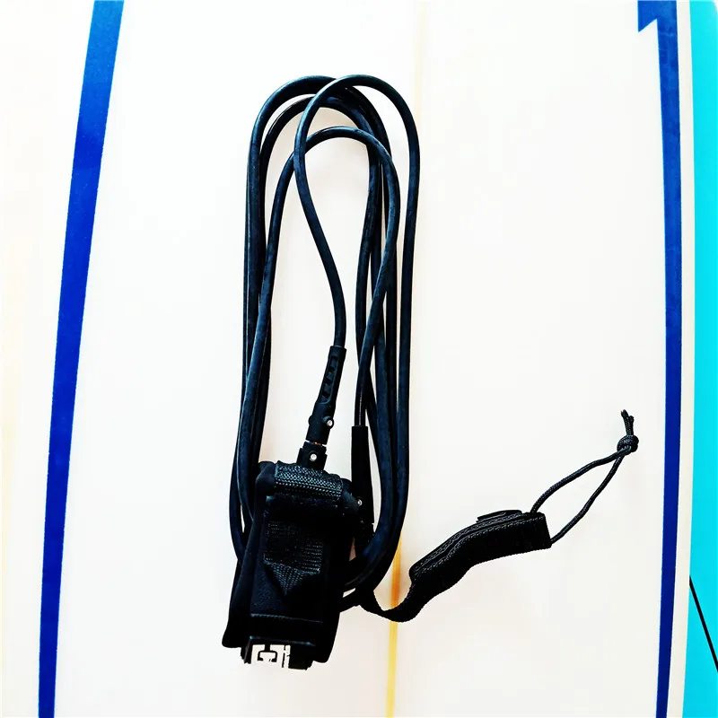 6-10feet 7mm Surfboard Leash Anti-lost TPU Double Swivels Straight Safe Rope Water Sports paddle board Leash