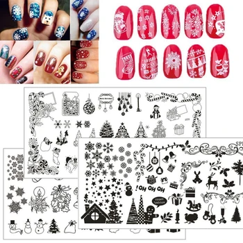 

1Pcs 12*6cm Stainless Steel Nail Art Stamping Plates Halloween Christmas Stainless Steel Nail Design Stencil Women Manicure Tool