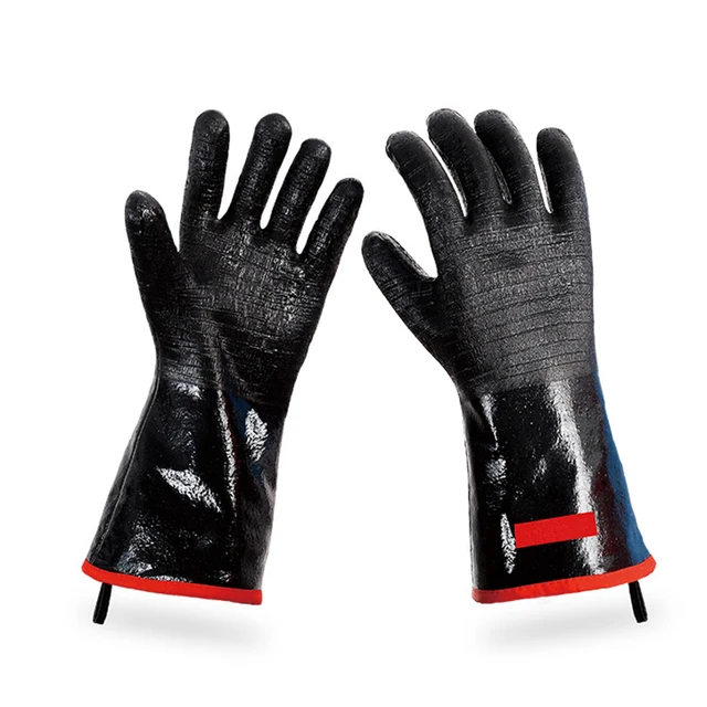 Gants de cuisine pour Barbecue, 1 pièce, résistants à la chaleur, au four,  ignifuges, antidérapants, en Silicone, pour protéger les mains - AliExpress