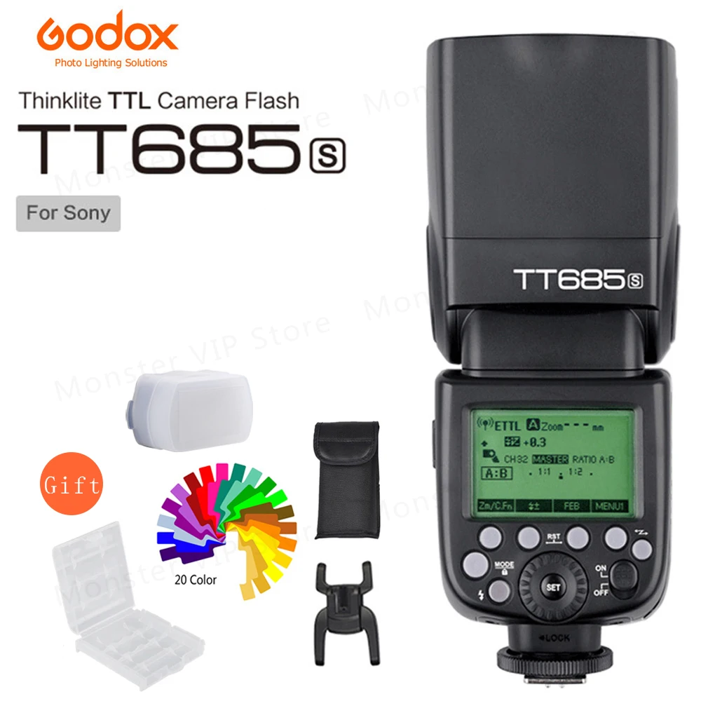 Godox Tt685s 2.4g Hss 1/8000s Gn60 Wireless Flash Ttl Speedlite For