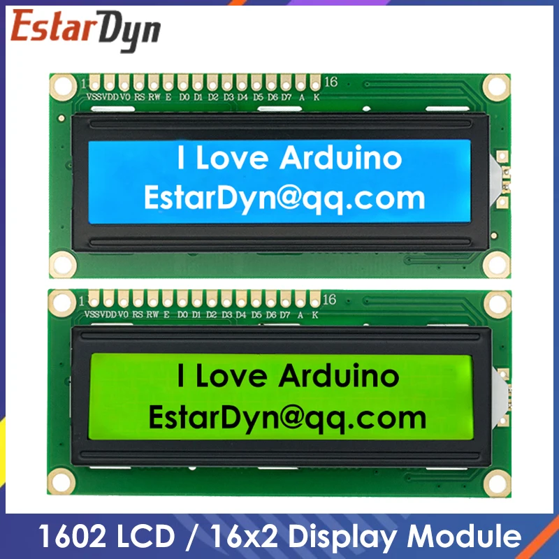 Модуль LCD 1602 зеленый экран 16x2 символа модуль ЖК-дисплея 5 В и белый код для arduino |